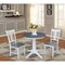 International Concepts Round 30 in Rd Top Ped Table, 2 San Remo Chairs, White/Heather Gray, 30 in W, 30 in L, 29.9 in H K05-30RT-27B-C10-2 - alternate 4